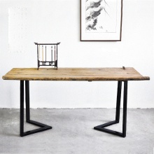 老榆木旧门板风化木台 